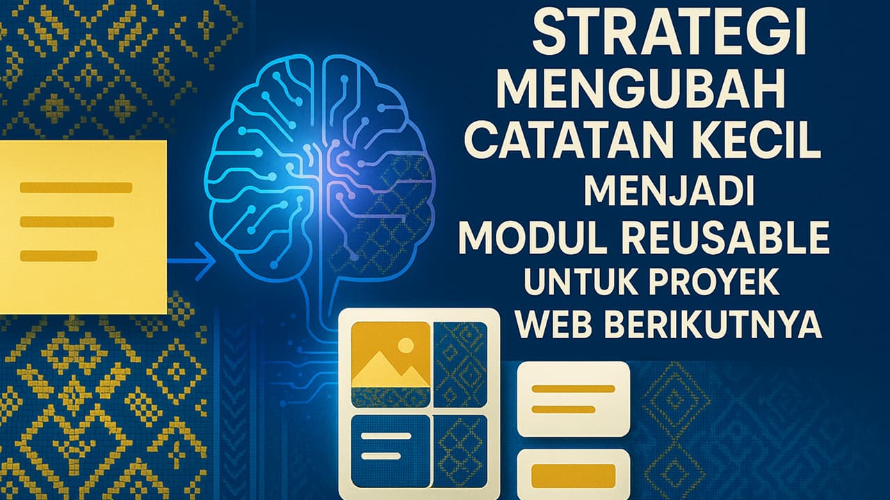 Strategi Mengubah Catatan Kecil Menjadi Modul Reusable untuk Proyek Web Berikutnya